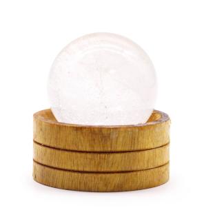 Esfera de cristal de cuarzo transparente de 50 mm con soporte
