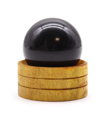 Esfera de cristal de turmalina de 50 mm con soporte