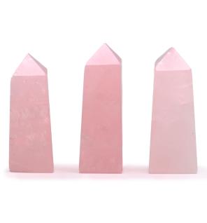 Obeliscos de Gemas aprox. 5 cm – Cuarzo Rosa