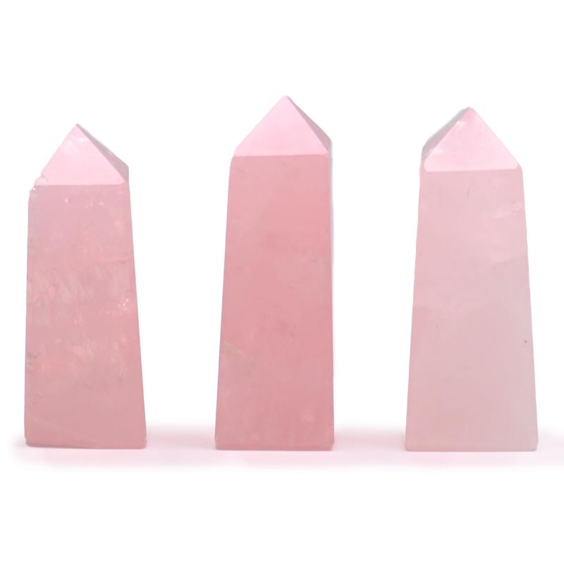 Obeliscos de Gemas aprox. 5 cm – Cuarzo Rosa