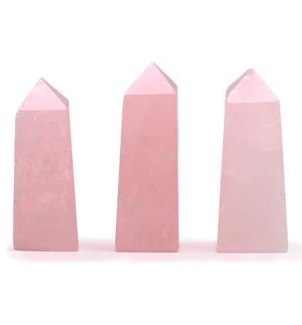 Obeliscos de Gemas aprox. 5 cm – Cuarzo Rosa