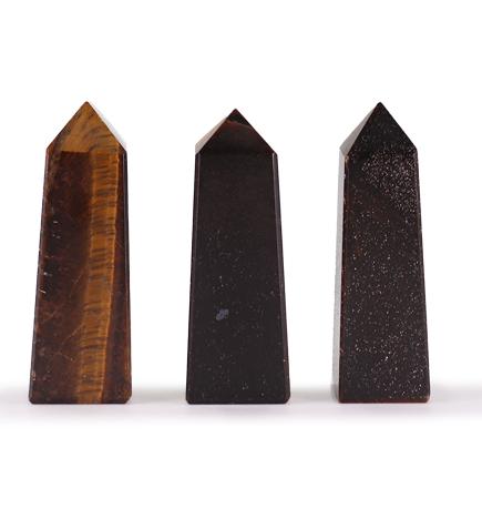Obeliscos de Gemas aprox. 5 cm - Ojo de tigre