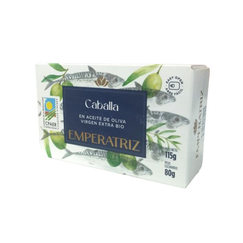 Caballa en aceite de oliva VE Bio lata 125ml Emperatriz