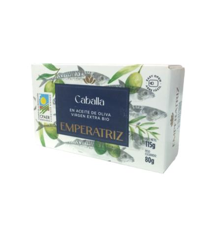 Caballa en aceite de oliva VE Bio lata 125ml Emperatriz