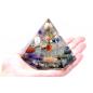 Orgonite 7 sided Pyramid - Árbol de la Sabiduría de Piedras Preciosas - 90 mm