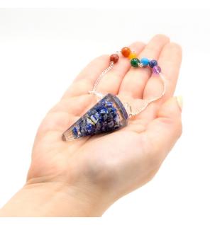 Péndulo de chakra de poder de orgonita - Lapis