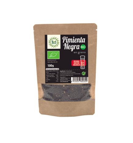 Pimienta Negra en grano Bio 100g Sol Natural