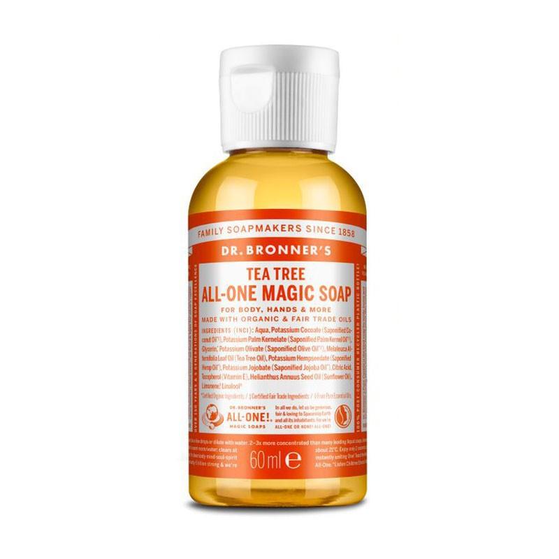 Jabon liquido arbol del te bio 60ml Dr. Bronner's