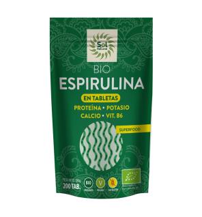 Espirulina Bio 200 tabletas Sol Natural