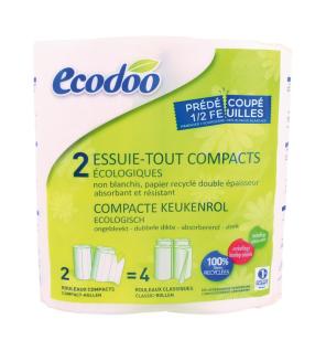 Papel cocina compacto 100% reciclado 2uds Ecodoo