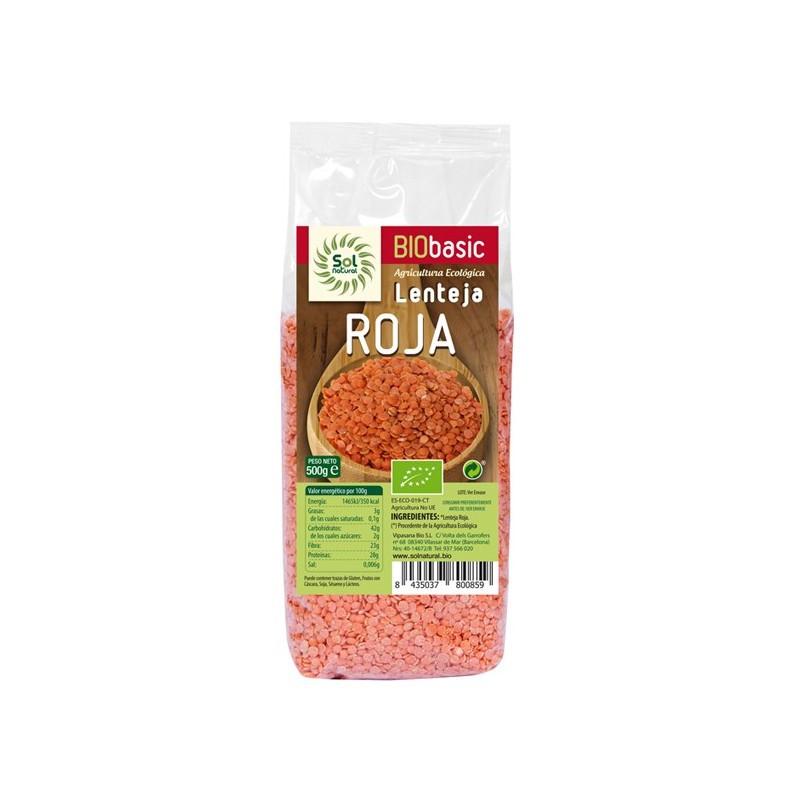 Lentejas Rojas bio 500g Sol Natural