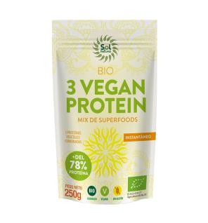 3 Vegan Proteina Bio 250g Sol Natural