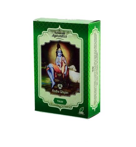 Tulsi polvo tratamiento capilar natural 100g Radhe Shyam