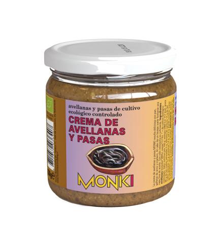 Crema de Avellanas y Pasas Bio 330g Monki