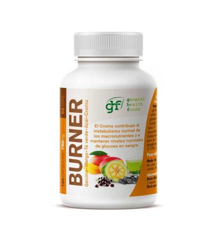 Burner (Garcinia,Mango,Te verde,Acai,Cromo) 750mg 120 capsulas GHF