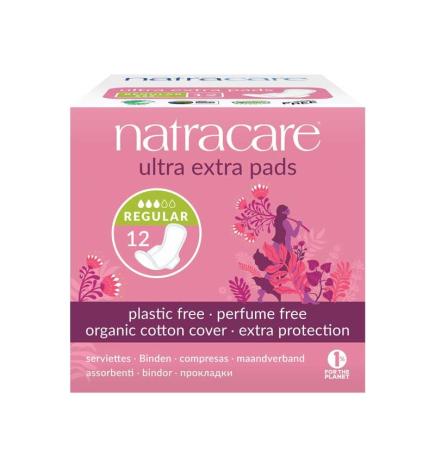 Compresa Ultra Extra Normal con Alas Bio 12 unidades Natracare