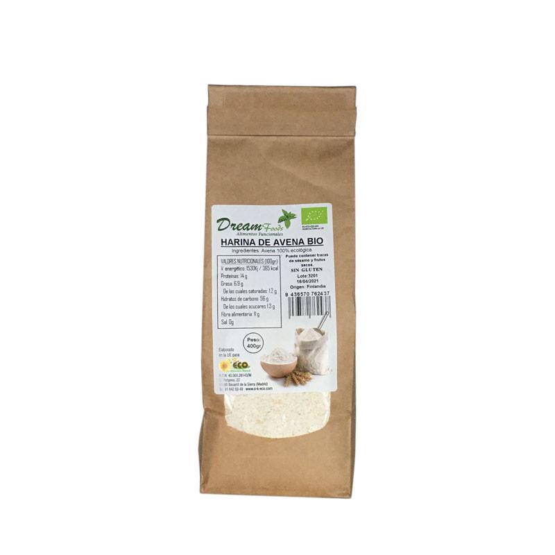 Harina de Avena integral sin Gluten Bio 400g Dream Food