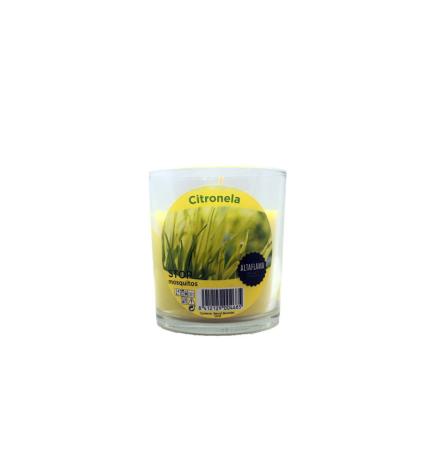 Vela citronela Stop Mosquitos vaso de cristal altaflama 75x70mm Roura