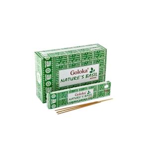 Incienso Goloka Nature's Basil 12x15g Nag Champa