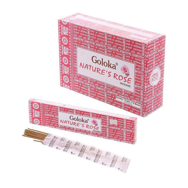 Incienso Goloka Nature's Rose 12x15g Nag Champa