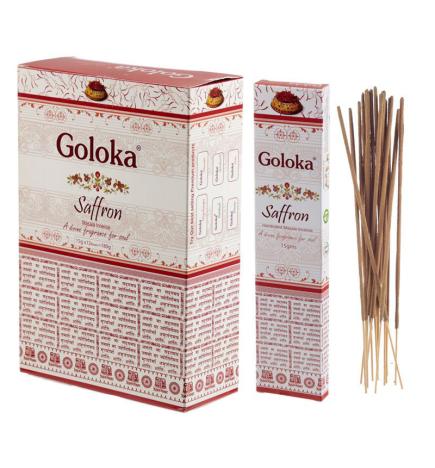 Incienso Goloka Saffron (azafran) 12x15g Nag Champa