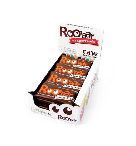 Barrita cacao y almendras bio 20x30g RooBaR