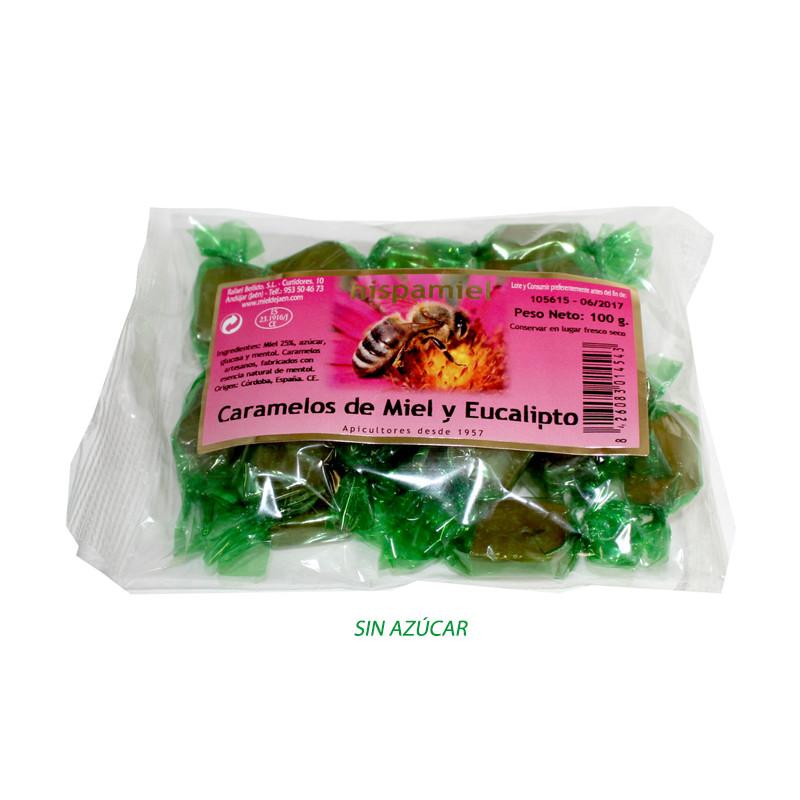 Caramelos Miel y Eucalipto sin azucar 100g Hispamiel