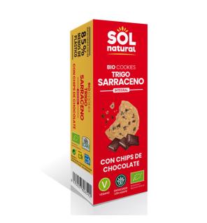 Cookies trigo sarraceno con chips de chocolate bio 170g Sol Natural