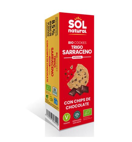 Cookies trigo sarraceno con chips de chocolate bio 170g Sol Natural