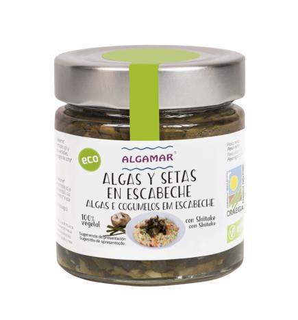 Algas y setas en escabeche bio 160g Algamar