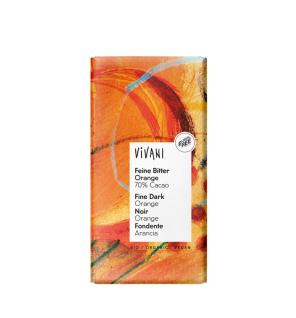 Chocolate negro 70% con Naranja bio 100g Vivani