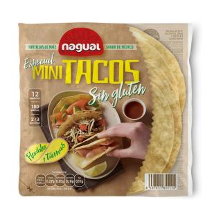 Tortilla de maiz especial Mini Tacos sin gluten 200g Nagual