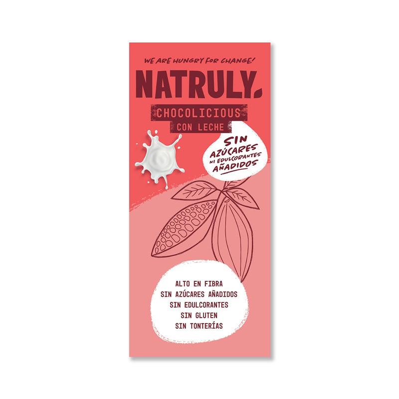 Tableta de Chocolate con leche 85g Natruly