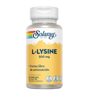 L-Lysine Lisina 500mg 60 vcaps Solaray