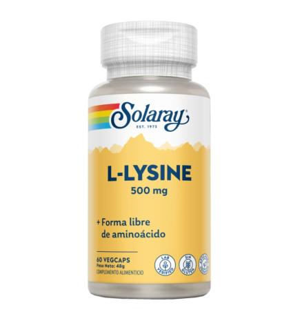 L-Lysine Lisina 500mg 60 vcaps Solaray