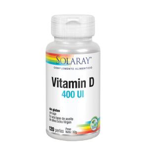 Vitamina D3 400UI 120 perlas Solaray