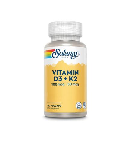 Vitamina D3 + K2 120vcaps Solaray