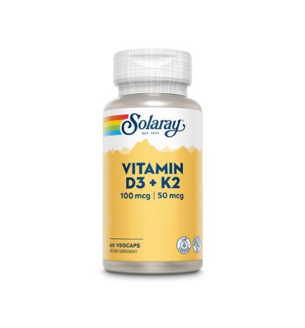 Vitamina D3 + K2 60vcaps Solaray