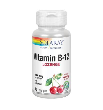 Vitamina B12+Acido Folico 1000mcg 90comp Solaray