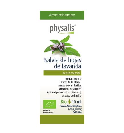 Aceite esencial de salvia de hojas de lavanda bio 10ml Physalis