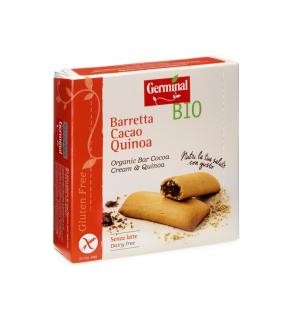 Barrita quinoa rellena de crema de cacao bio sin gluten 180g Germinal