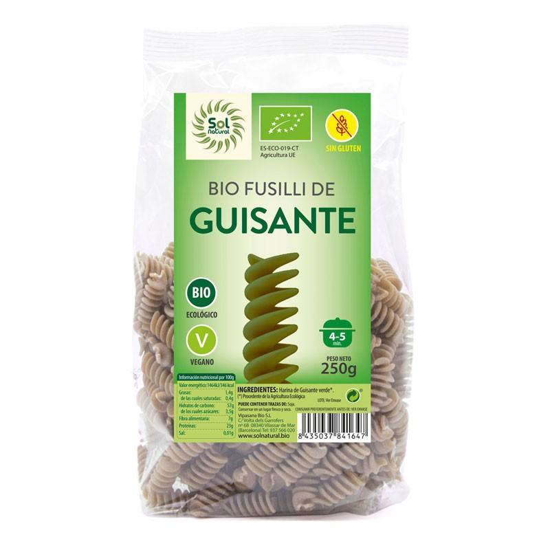 Fusilli de Guisantes s/gluten Bio 250g Sol Natural