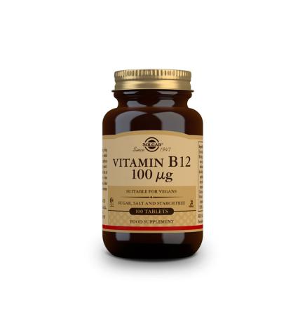 Vitamina B12 100µg (Cianocobalamina) 100 comprimidos Solgar