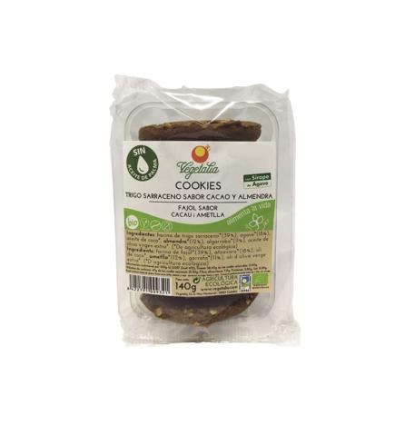 Cookies sarraceno, algarroba, almendra, agave Bio 140g Vegetalia