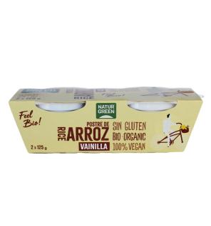 Postre de arroz vainilla Bio 2x125g Naturgreen