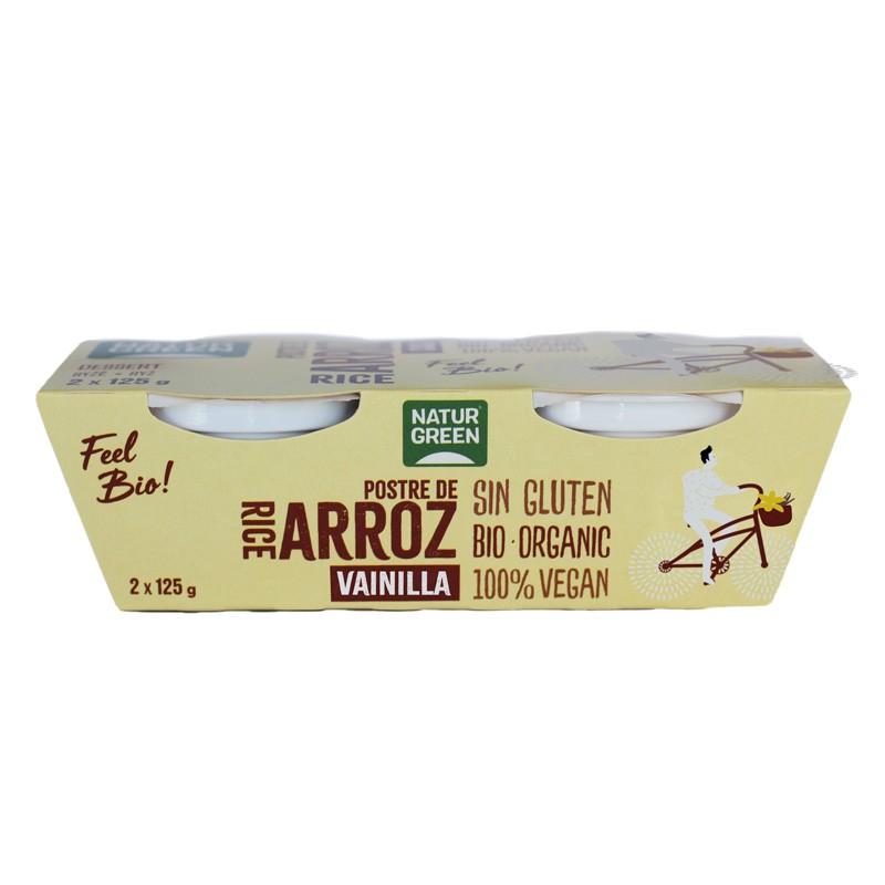 Postre de arroz vainilla Bio 2x125g Naturgreen