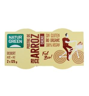 Postre de arroz cacao Bio 2x125g Naturgreen