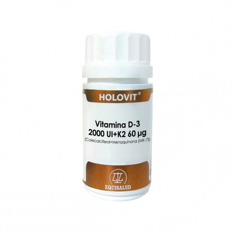 Holovit Vitamina D3+ K2 2000UI 60µg 50caps Equisalud