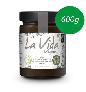 Crema de chocolate negro vegana Bio 600g La Vida Vegan