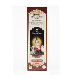 Henna castaño oscuro pasta 200g Radhe Shyam